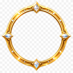 Gold frame with diamonds